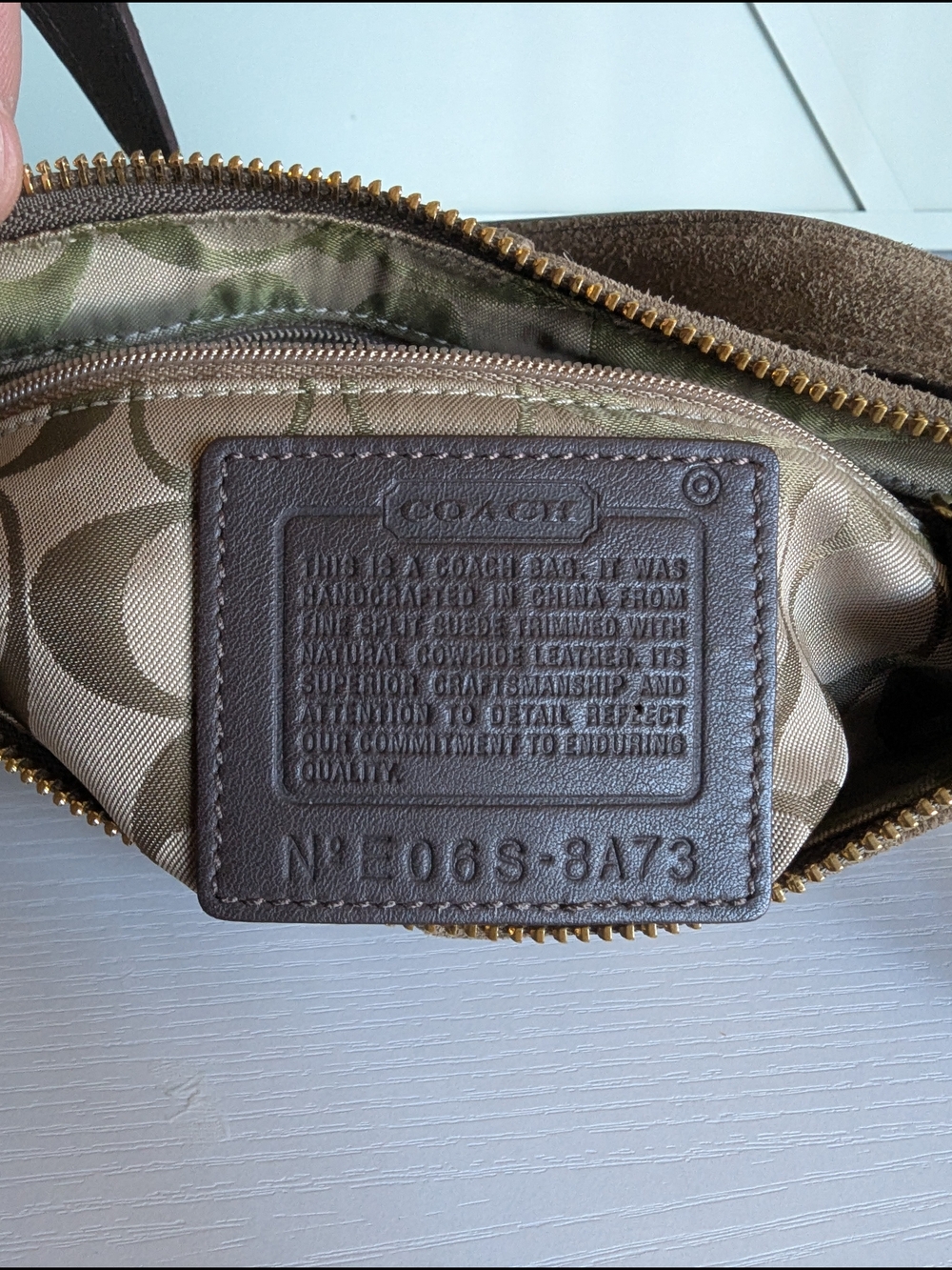 vintage Coach Hamptons Demi Suede Baguette Bag - Picture 13 of 13
